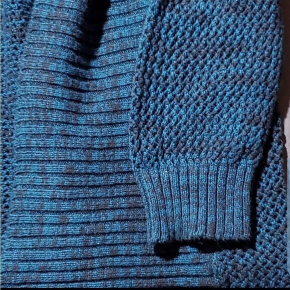 AGB Turquoise Open Weave Cardigan - Picture 7 of 7